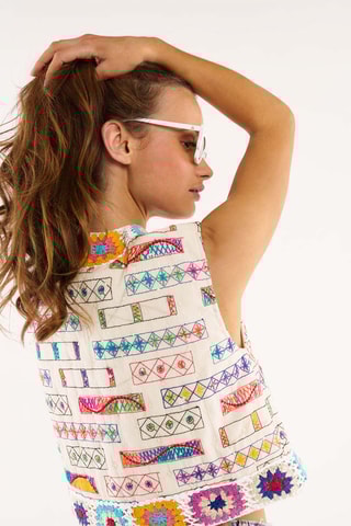 Mouwloos Vest Paulin - Wit