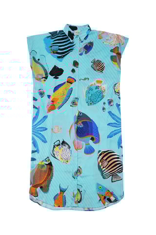 Blouse-jurk Rory - Hemelsblauw