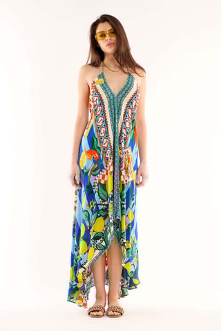 Robe longue Voila Sicily - Bleu 