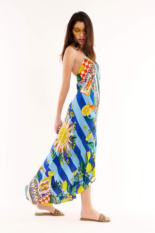 Robe longue Voila Sicily - Bleu 