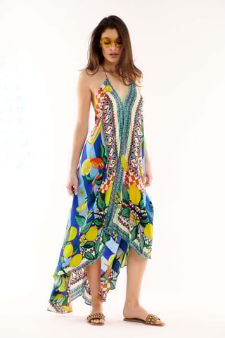 Robe longue Voila Sicily - Bleu 