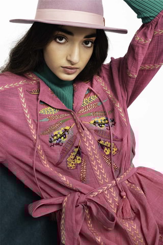 Midi-jurk Maita - Fuchsia