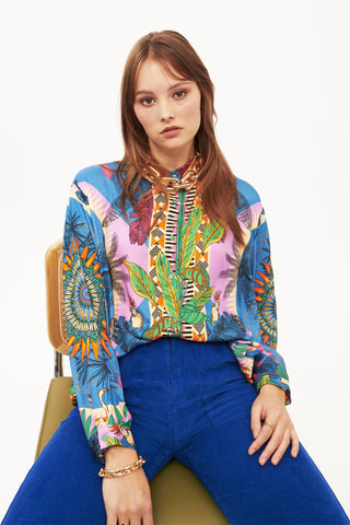 Blouse Bonaventure Zoulou - Hemelsblauw