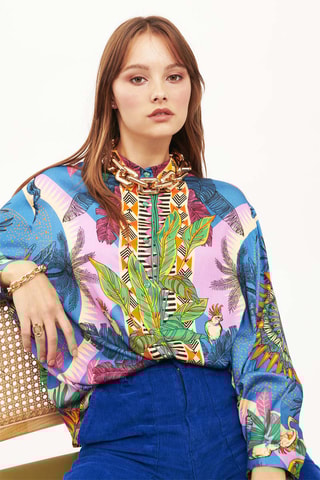 Blouse Bonaventure Zoulou - Hemelsblauw