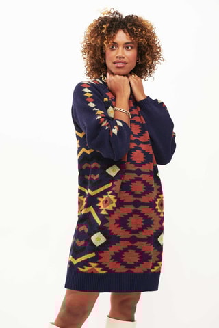 Trui-jurk Crissy - Marineblauw