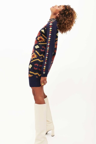 Trui-jurk Crissy - Marineblauw