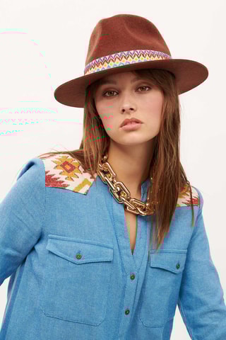 Wollen Panamahoed Yzia - Bruin