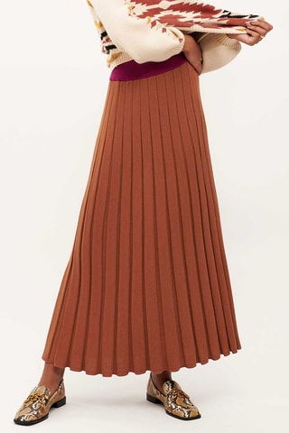 Plissérok Zelda - Bruin