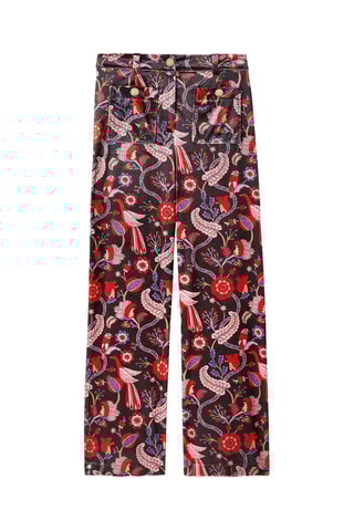 Rechte Velours Broek Hoge Taille Calista - Zwart