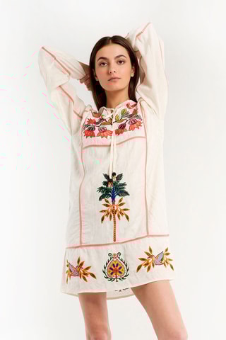 Rechte Jurk Fara - Ecru