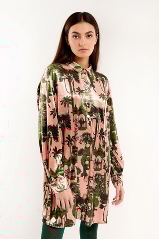 Velours Blouse-jurk Jaya - Oudroze