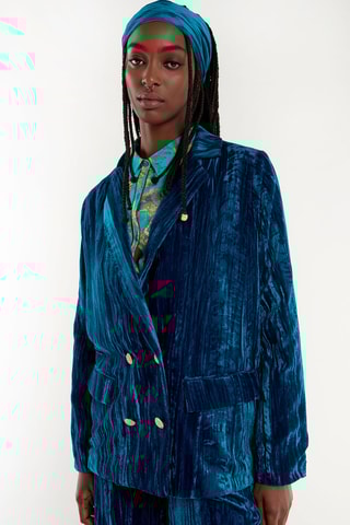 Velours Jasje Kim - Pauwblauw