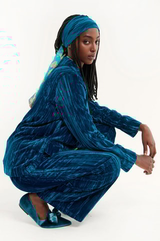 Velours Jasje Kim - Pauwblauw