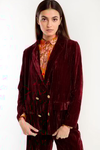 Velours Jasje Kim - Bordeauxrood