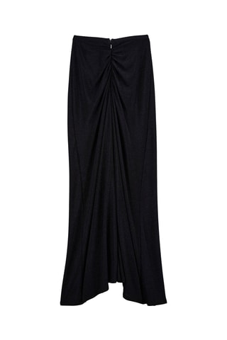 Gedrapeerde Rok Lotus - Zwart