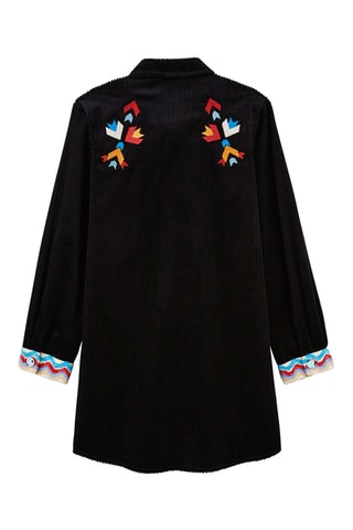 Rechte Velours Jurk Madi - Zwart