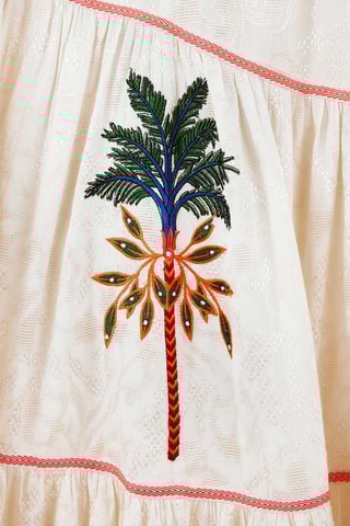 Lange Rok Hoge Taille Oxane - Ecru