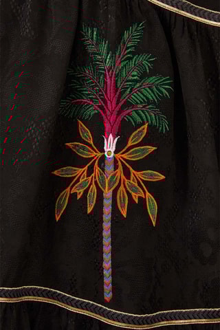 Lange Rok Hoge Taille Oxane - Zwart