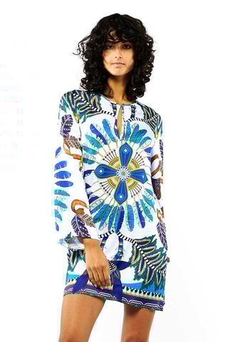 Rechte Jurk Come - Hemelsblauw en Turquoise