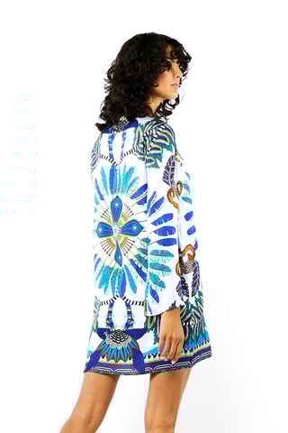 Rechte Jurk Come - Hemelsblauw en Turquoise