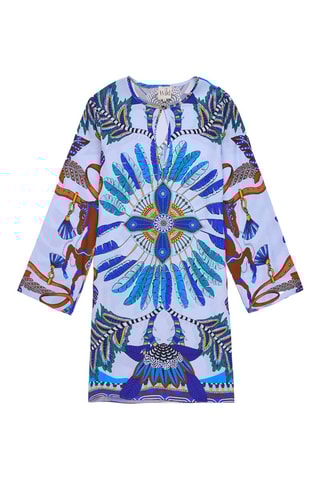 Rechte Jurk Come - Hemelsblauw en Turquoise