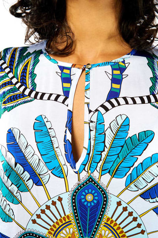 Rechte Jurk Come - Hemelsblauw en Turquoise