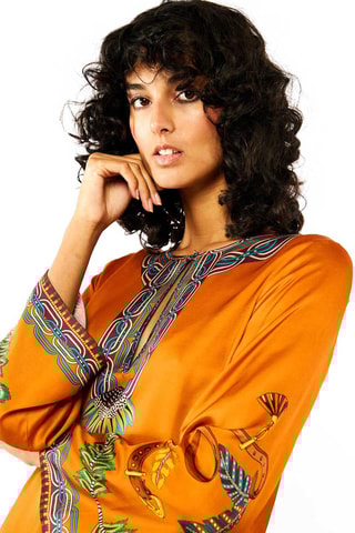 Rechte Jurk Ezra - Steenrood