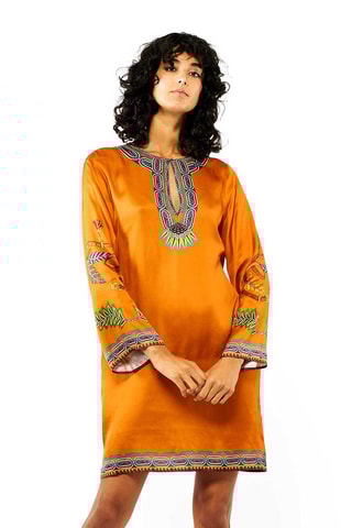 Rechte Jurk Ezra - Steenrood