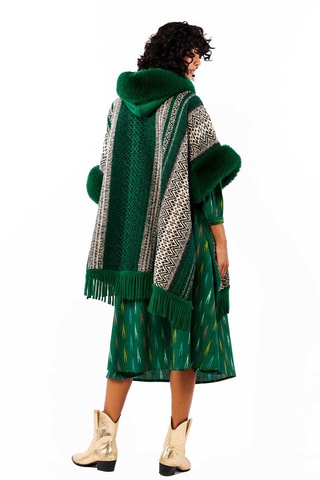 Poncho met Capuchon Felipe - Donkergroen