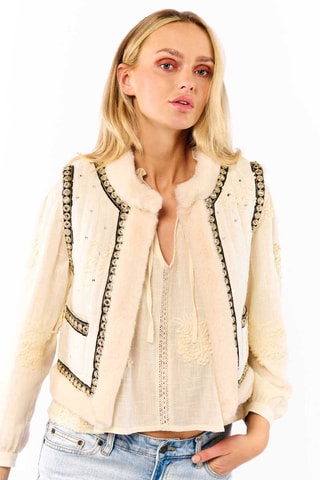 Mouwloos Jasje Isco - Ecru