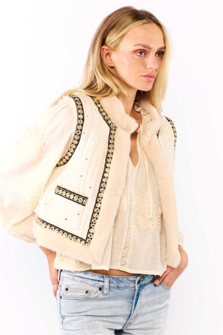 Mouwloos Jasje Isco - Ecru