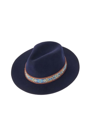 Wollen Fedorahoed Tanaka - Marineblauw