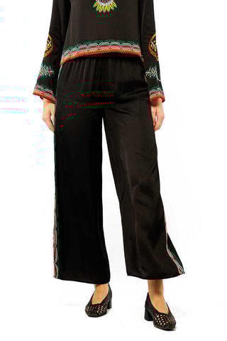 Rechte Broek Hoge Taille Tina - Zwart 