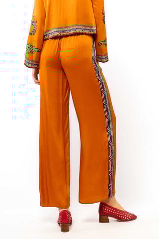 Rechte Broek Hoge Taille Tina - Oranje 
