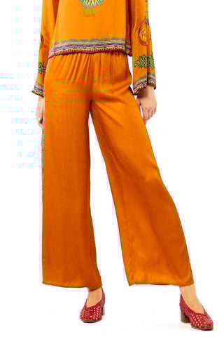 Rechte Broek Hoge Taille Tina - Oranje 