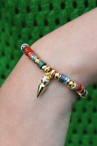 Armband Verguld met Geelgoud Bangalor - Lapis Lazuli