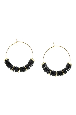 Créoles dorées à l’or fin jaune Noa May - Pierres de soleil