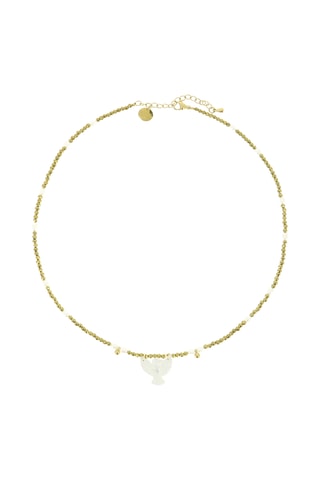 Collier Birdy - Hématites, tourmalines, perles d’eau douce et nacre