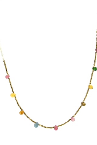 Sautoir Lily - Fuorites, tourmalines et hématites