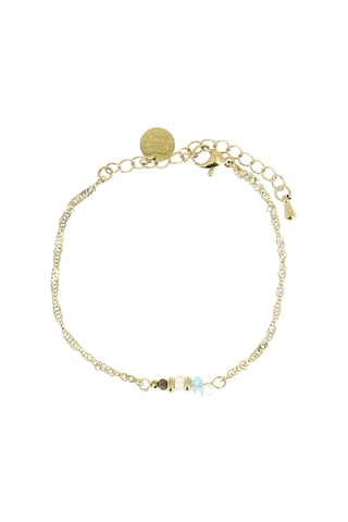 Bracelet Manon - Quartz, nacre, hématites et turquoise africaine