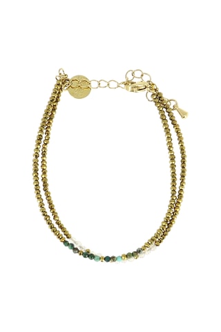 Bracelet Sarah - Turquoises africaines, labradorites et hématites