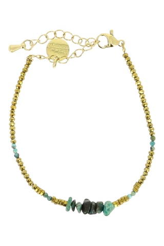 Bracelet Ambre - Turquoises et hématites