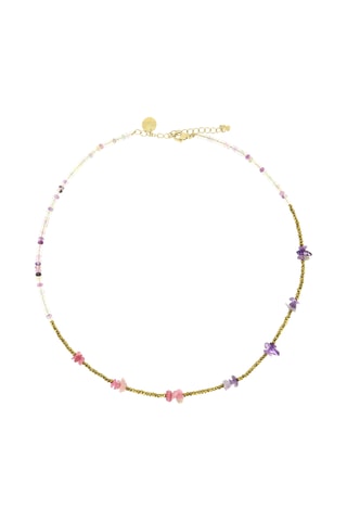 Collier Jade - Fluorites, émeraudes, améthystes et hématites