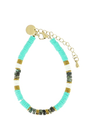 Bracelet Ibiza Beach - Turquoises africaines et hématites