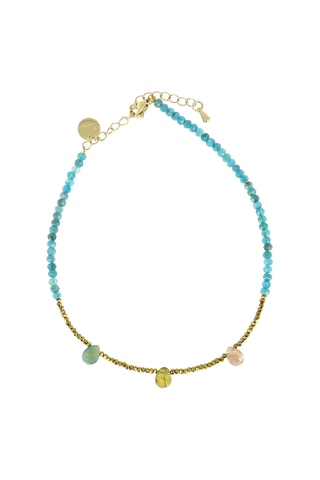 Chaîne de cheville Lily - Apatites, tourmalines et hématites