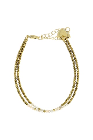 Bracelet Sarah - Pierres de lune, labradorites et hématites