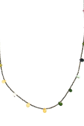 Sautoir Lily - Labradorites, tourmalines et hématites