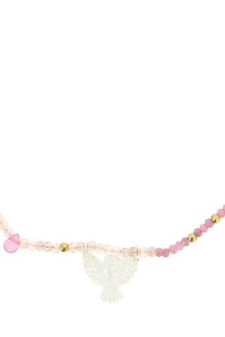 Sautoir Lily - Soie, quartz, tourmalines, perles d’eau douce et nacre