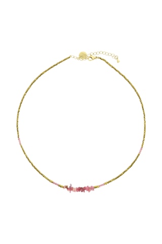 Collier Ambre - Tourmalines et hématites