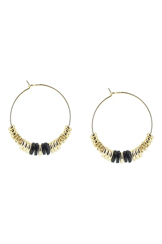 Créoles dorées à l’or fin jaune Noa - Pierres de soleil